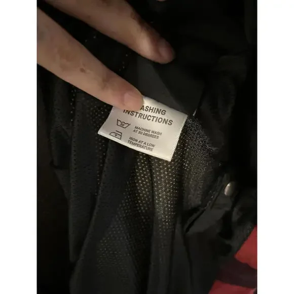 Road Armor by Skull Riderz Red Checkered Flannel Hoodie Shirt - Picture 8 of 8